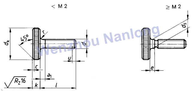 DIN 653 - Flat Knurled Thumb Screws